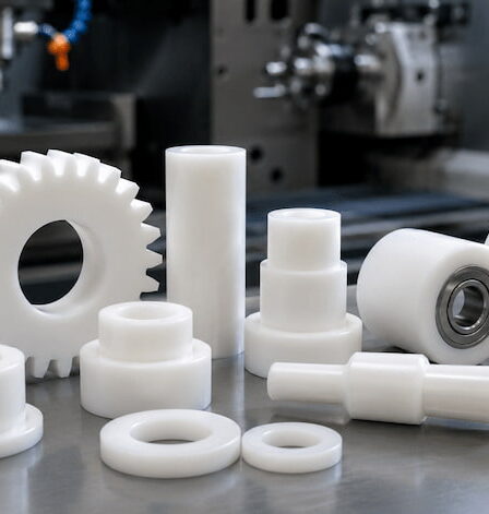 Peças usinadas em poliacetal com precisão para aplicações industriais
